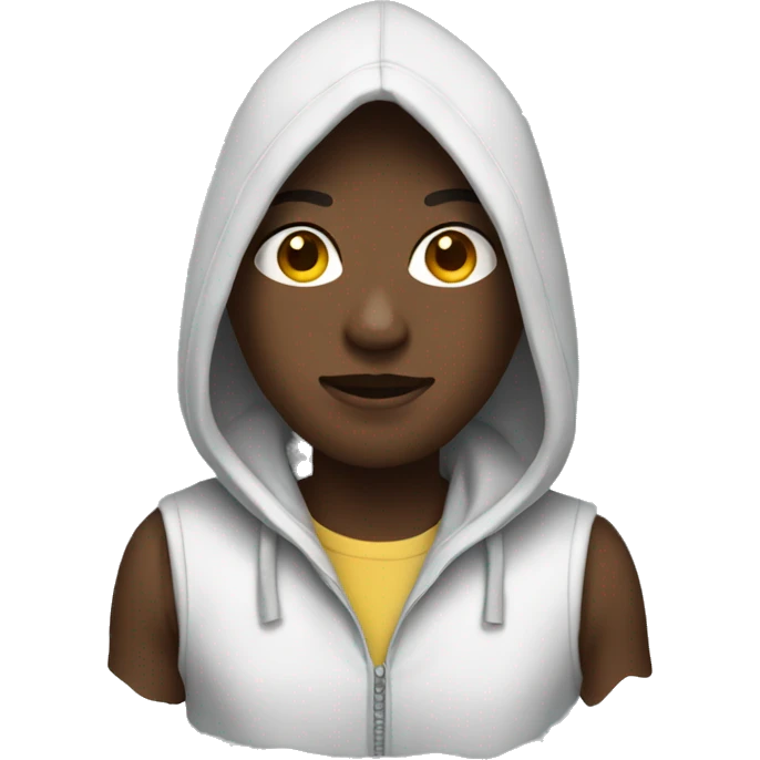 Person with hoodie and dress emoji