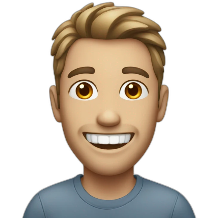 smiling man missing one tooth emoji