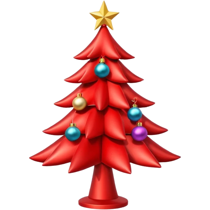 Red christmas tree emoji