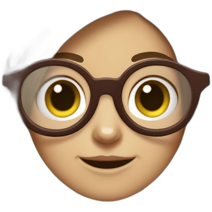 nerd sloth girl emoji