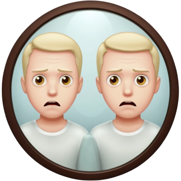 Killer behind man on mirror emoji