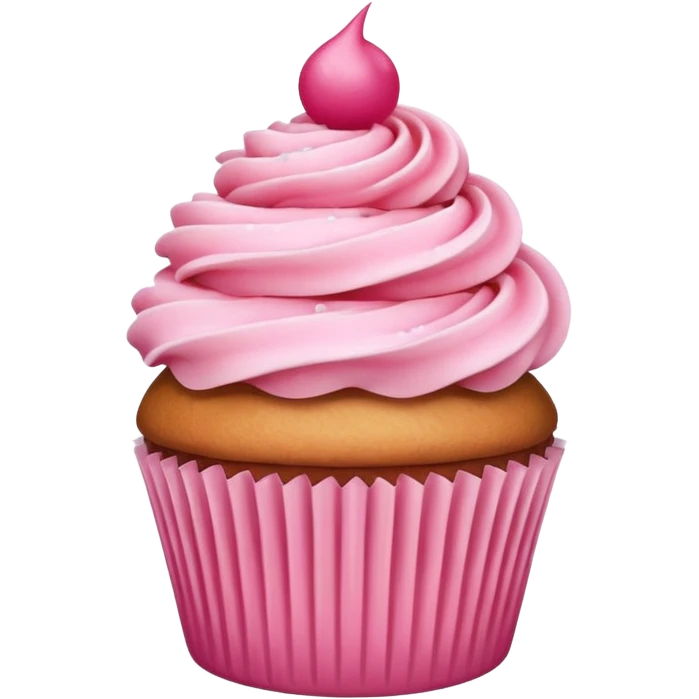 Cupcake with pink icing emoji