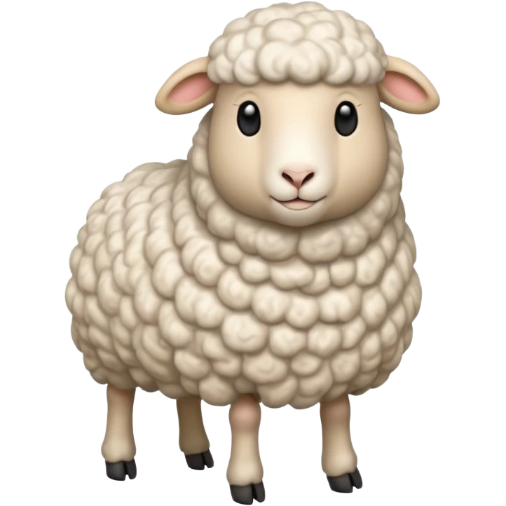 High resolution of   realistic full body sheep without distorted , no extra hybrid emoji