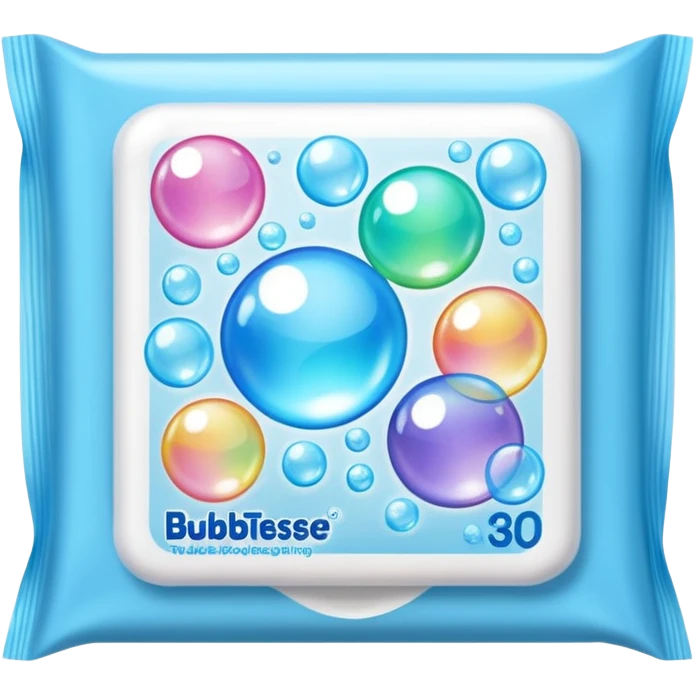 Bubble tissue wipes packaging with bubbles everywhere  emoji