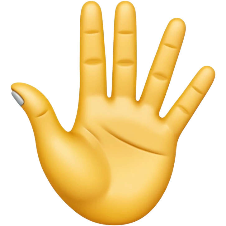 A 3D emoji in iOS emoji aesthetic style of a hand making a trigger-like gesture, with the index finger extended forward and the thumb raised upward, other fingers folded, clean white background, glossy and smooth Apple-style design

 emoji