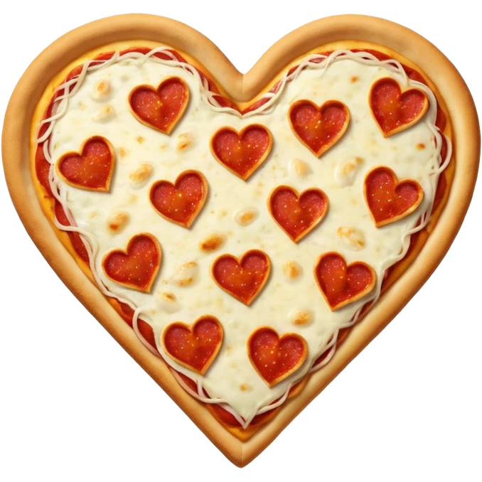 Heart shape pizza emoji