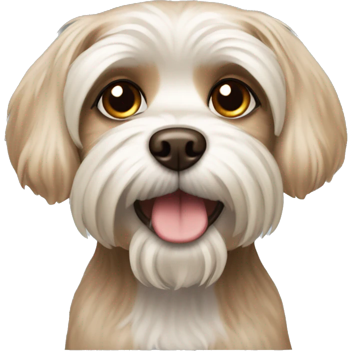 Brown maltese dog emoji