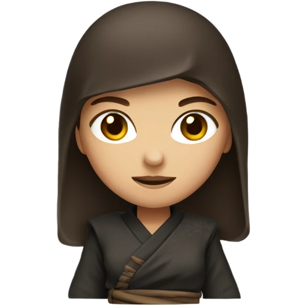 Ninja girl with brown hair  emoji