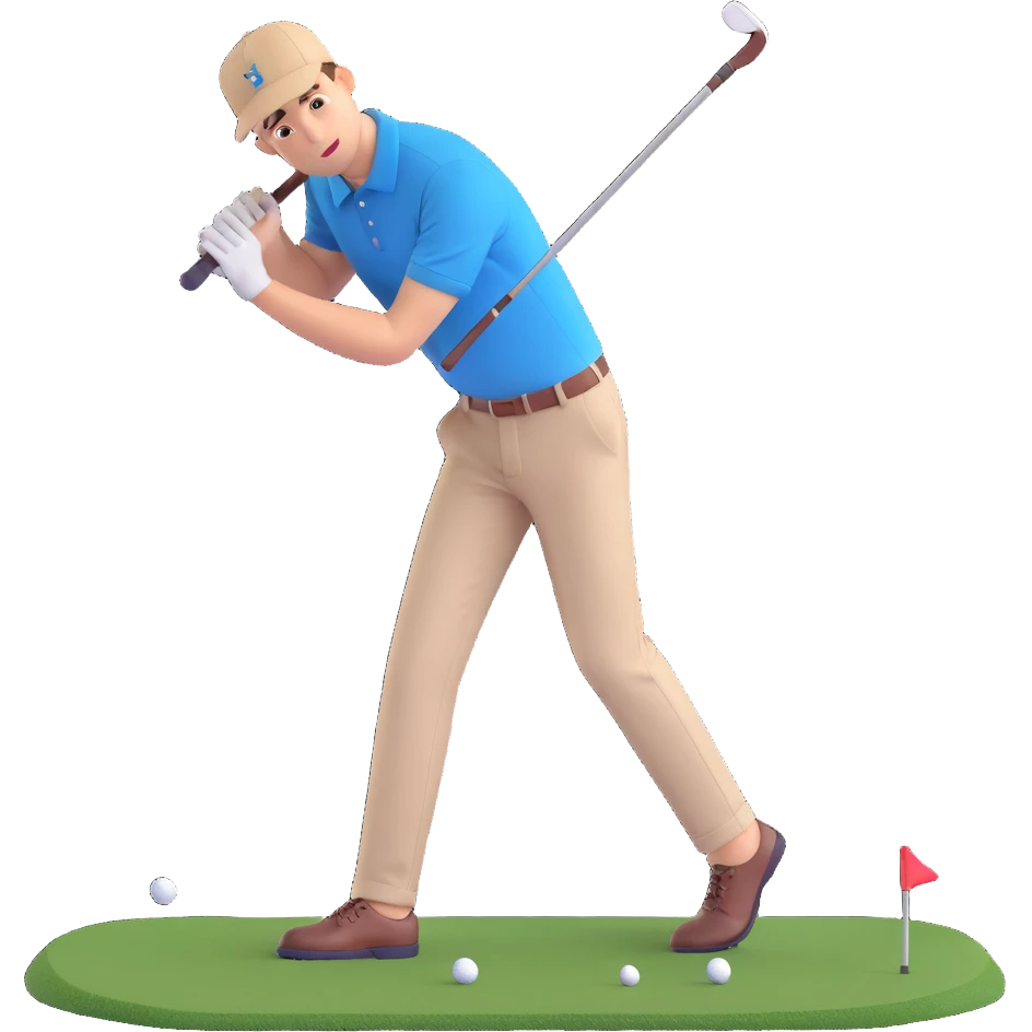 finance guy playing golf emoji