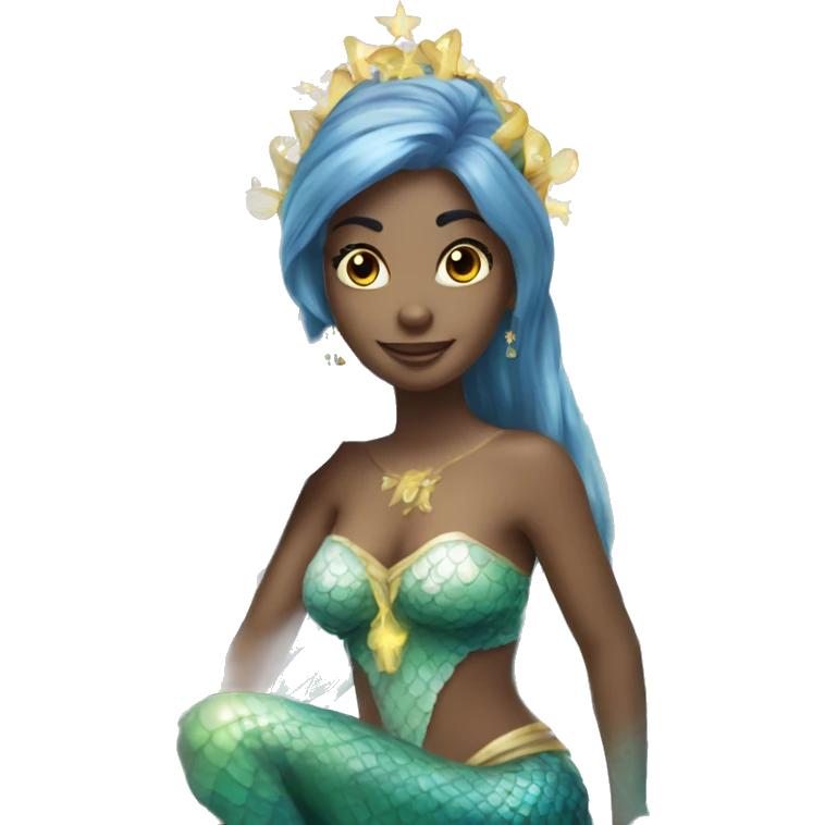 Mystical mermaid fairy princess  emoji