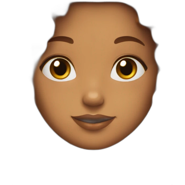 peau marron cheveux marron  emoji
