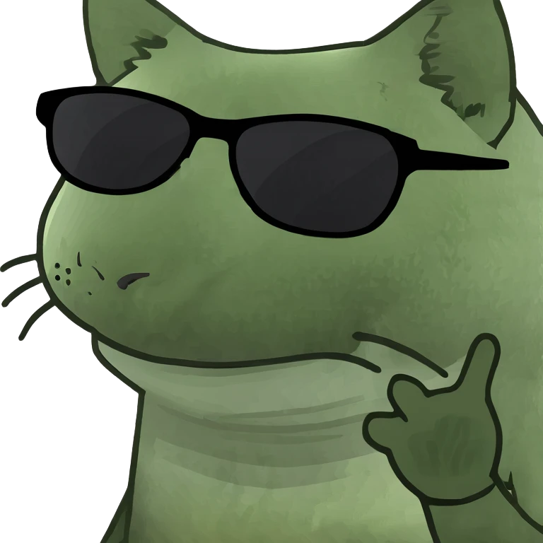 Cat with sunglasses emoji