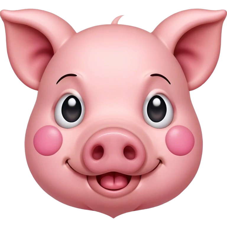 Pig crying happy heart eyes emoji