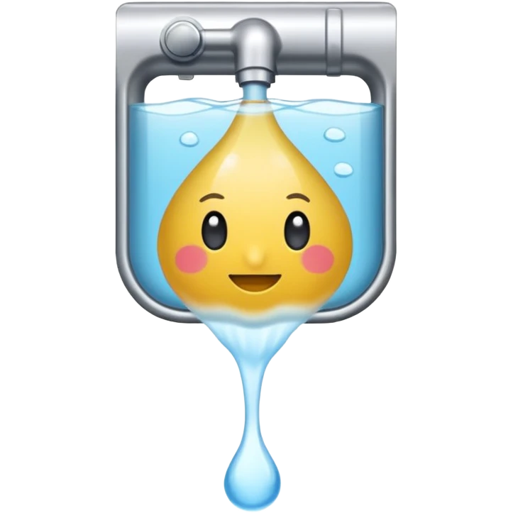 helle leicht gelbliche flüssigkeit fliesst in ein urinalkondom emoji