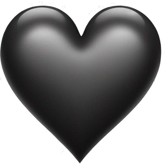 heart black and white 2d emoji