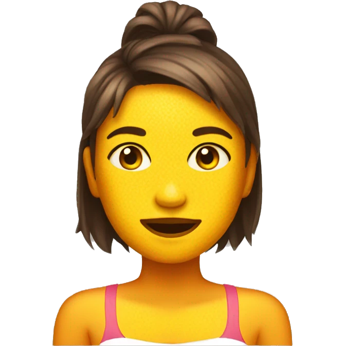 a girl got sunburn emoji