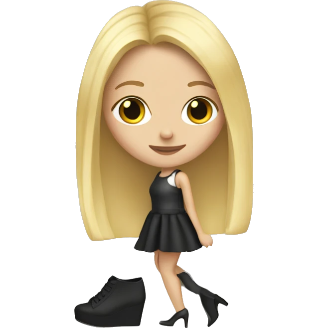 blonde girl in heels emoji
