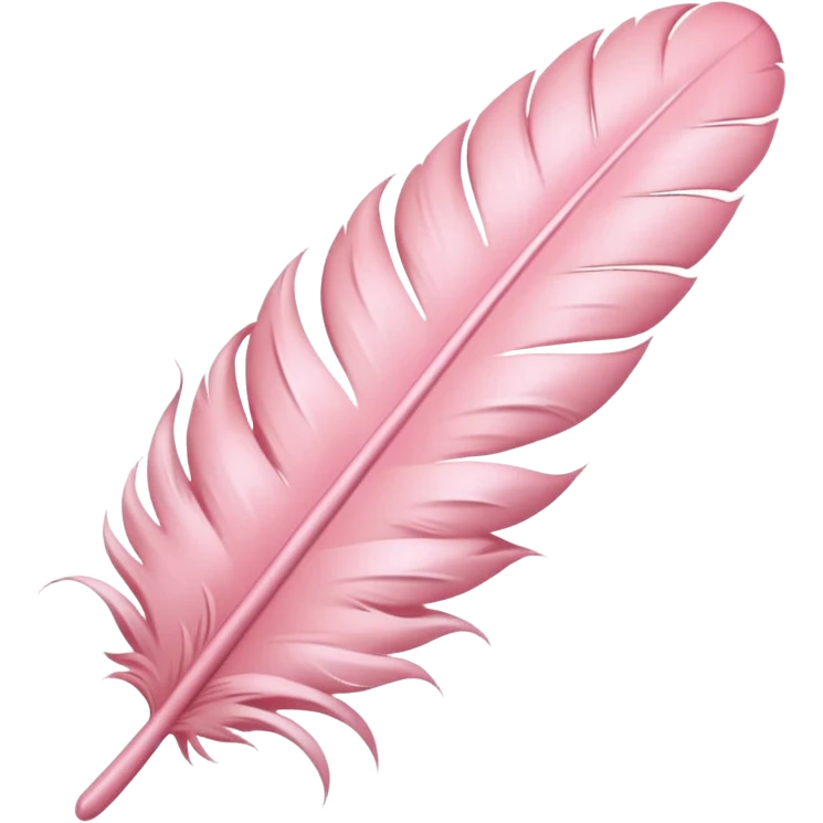 Pastel pink feather  emoji