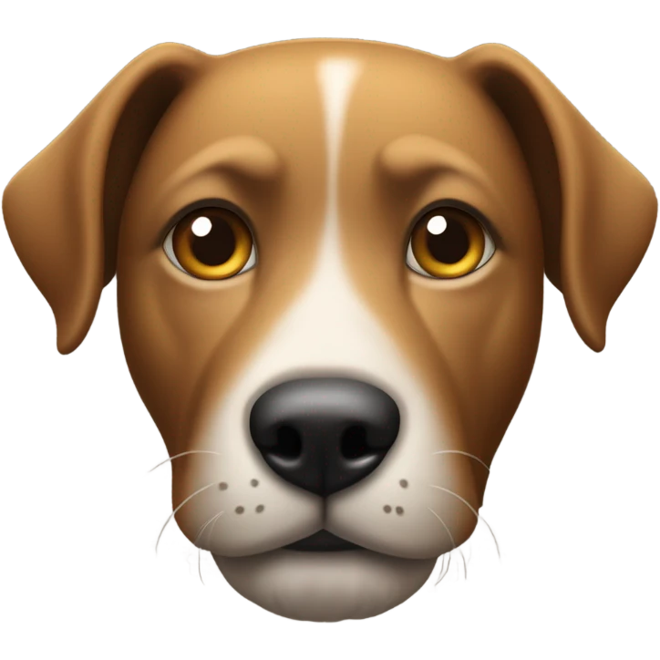 Has un perrito negro delgado con colita de león ojos marrones cara delgada cabello corto y barbas emoji