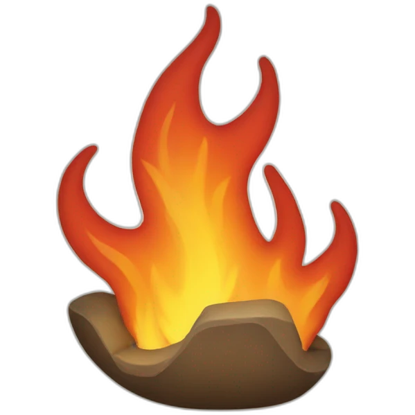 rounded fire emoji