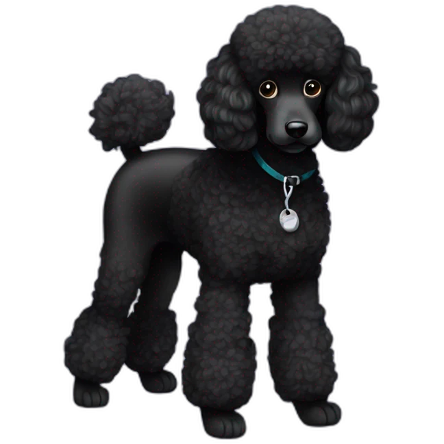 black poodle full body emoji