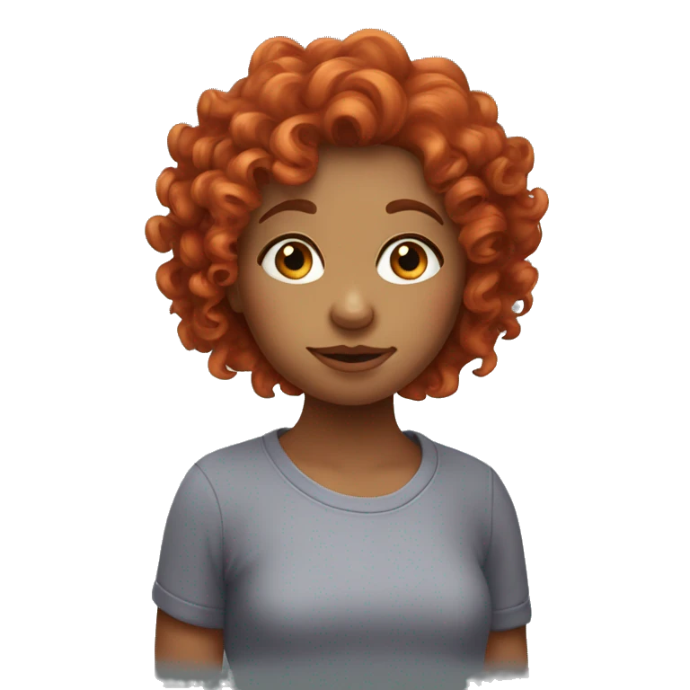Curly red haired girl  emoji