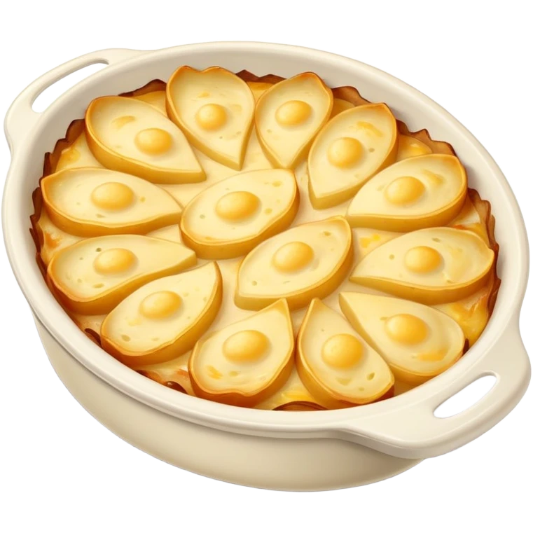 Baked scalloped potatoes dish emoji