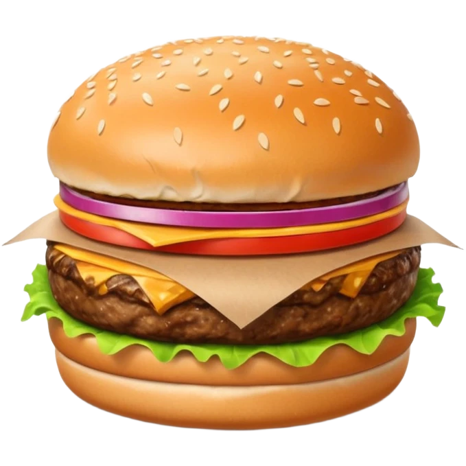 burger in wrapper emoji