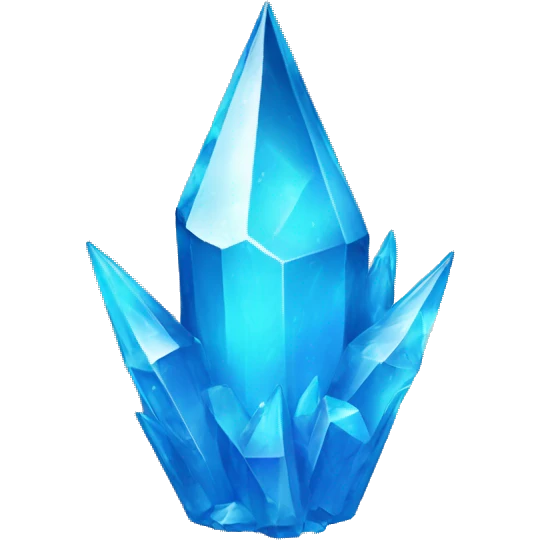blue crystal spikes on both shoulders emoji