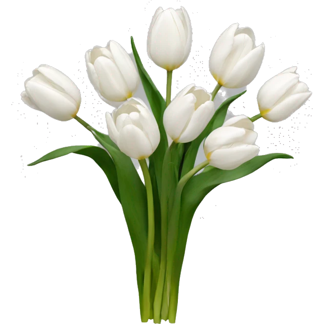 tulips white emoji
