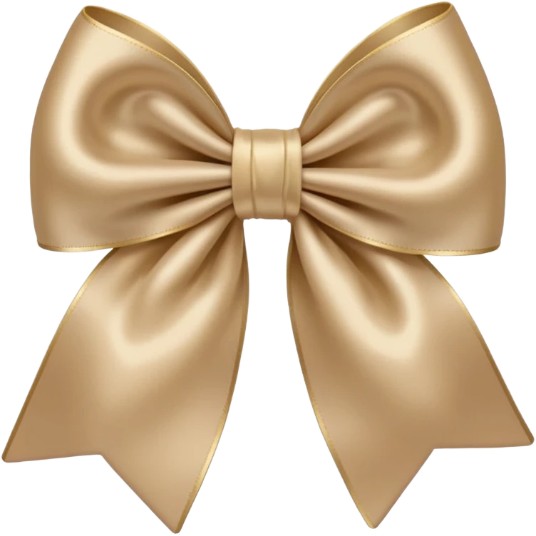 Beige bow emoji