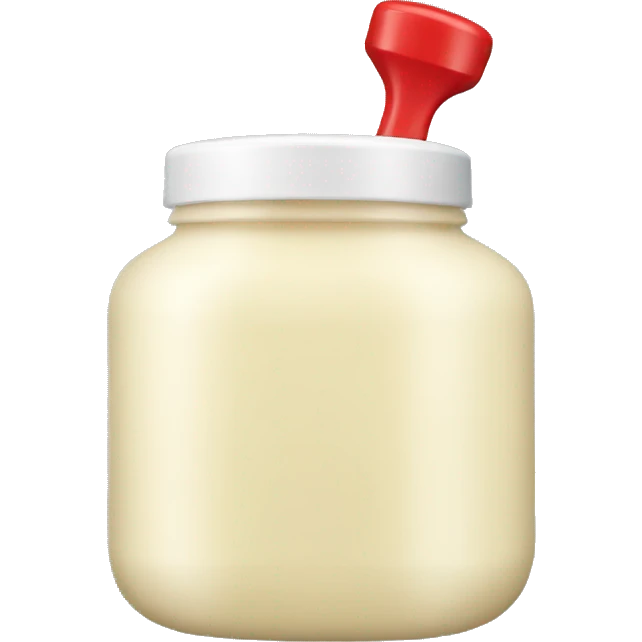 Mayonnaise bottle with red lid  emoji