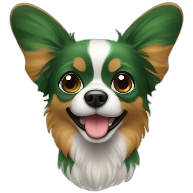 papillons vert emoji