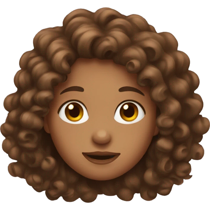 the girl with brown curly hair emoji