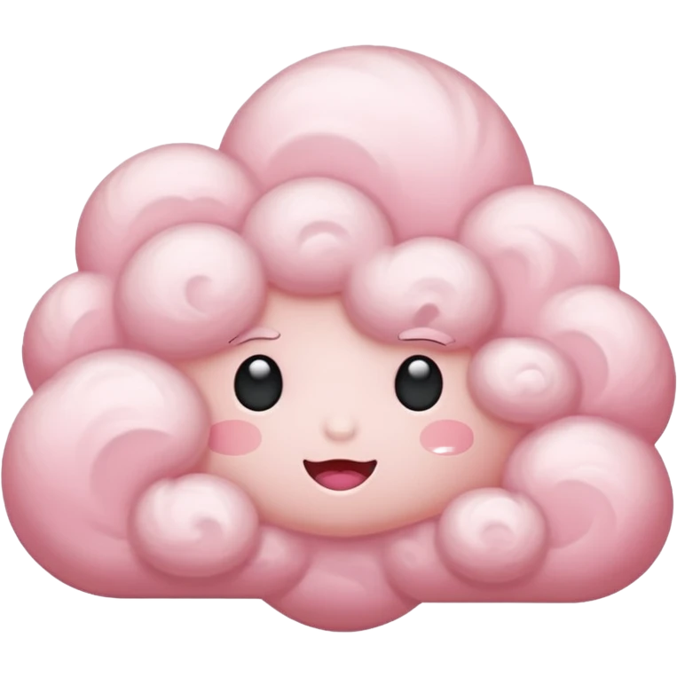 A soft pink cloud  emoji