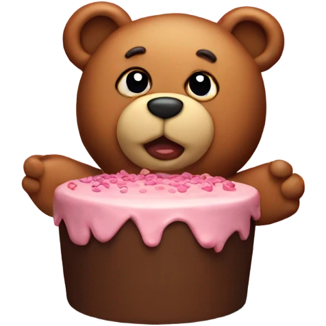 teddy bear cake emoji
