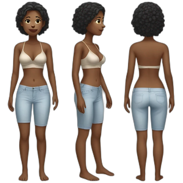 nudiest woman standing on the beach emoji