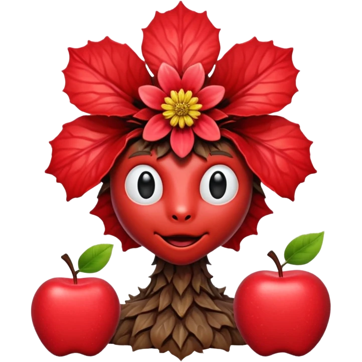 Stranger things demogorgon flower head apple ios emoji format emoji