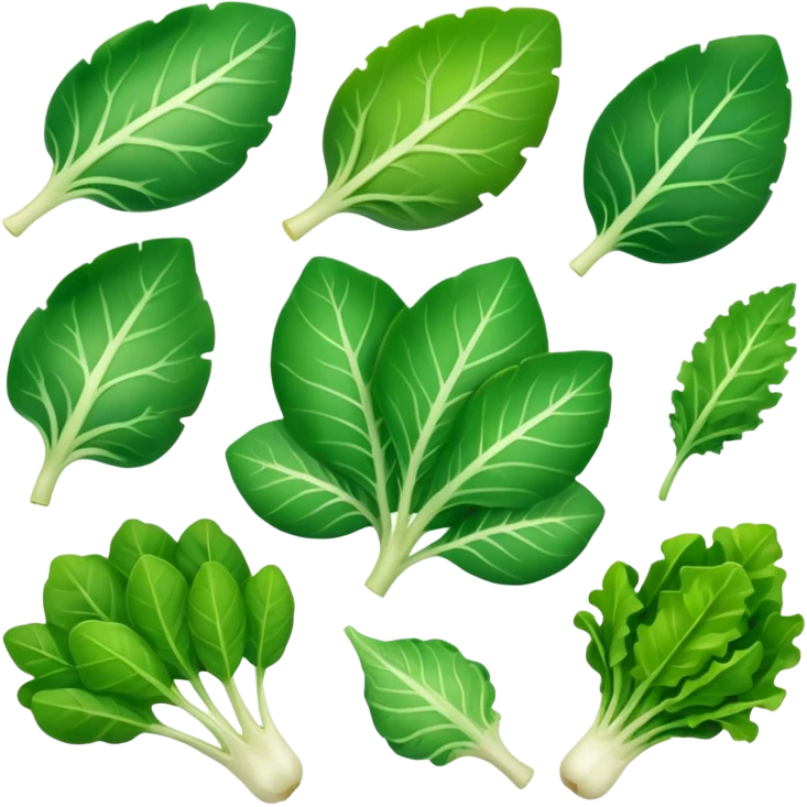 different salad leaves  emoji