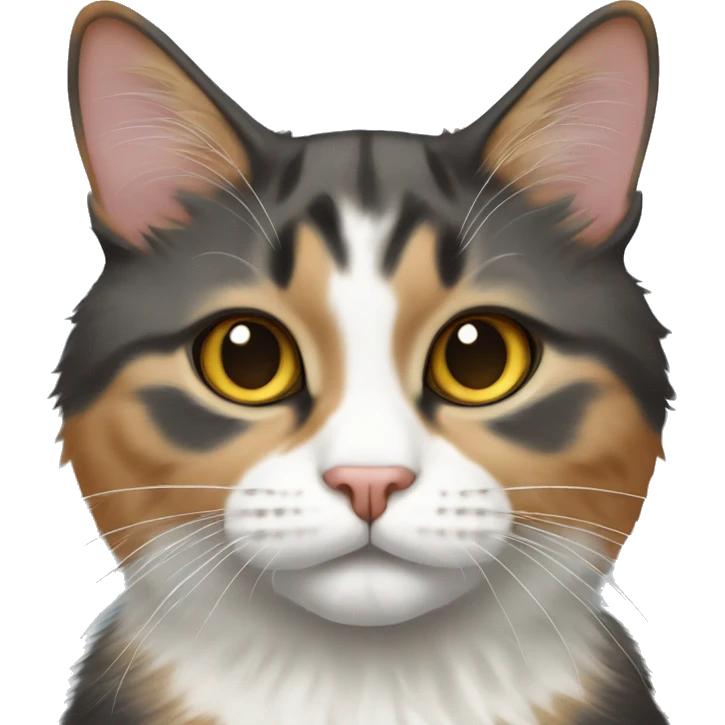 Siberian tri-coloured cat emoji