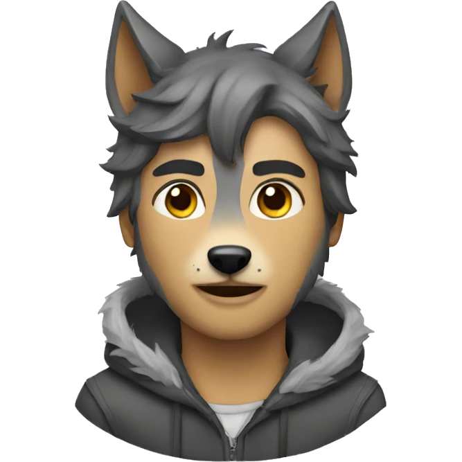 Human wolf emoji emoji