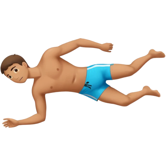 Man laying on his stomach and kicking his feet  emoji
