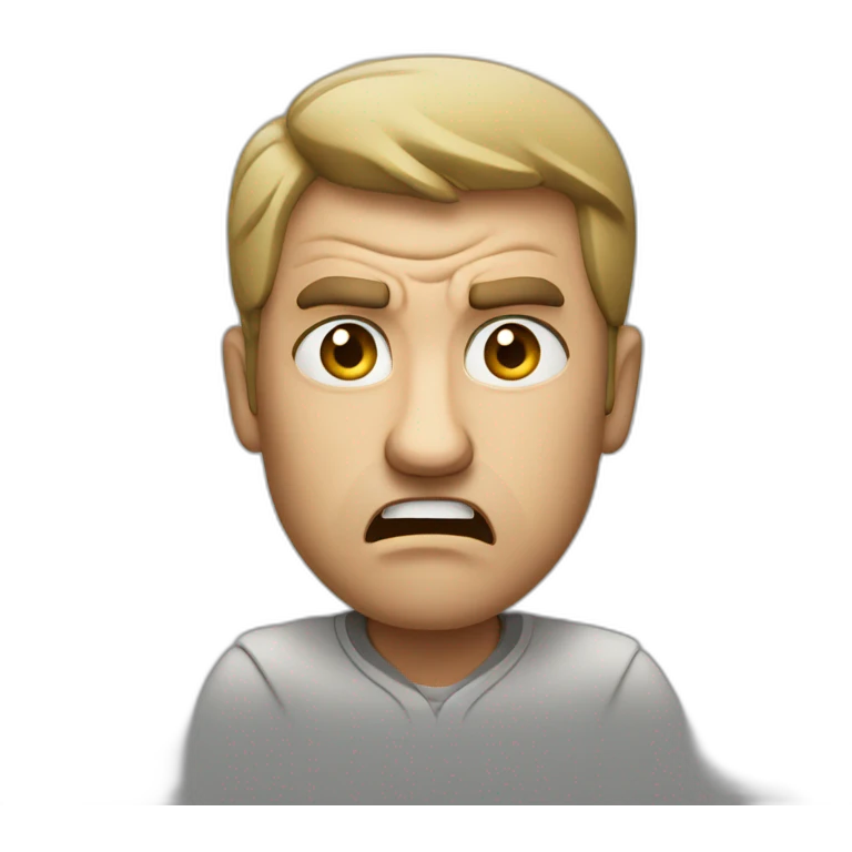 Angry man pointing towards the screen emoji