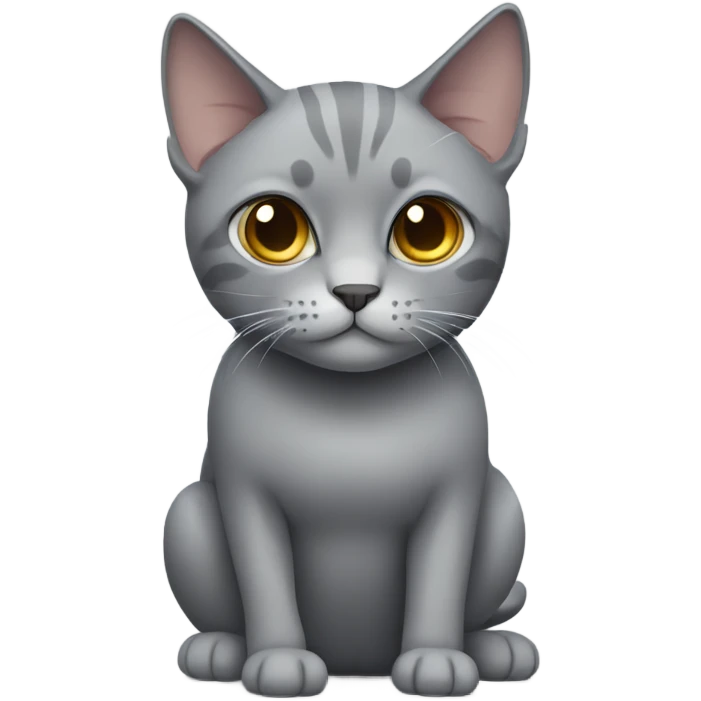 Gray fold cat  emoji