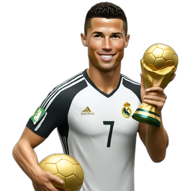 Ronaldo avec bollon d'or emoji