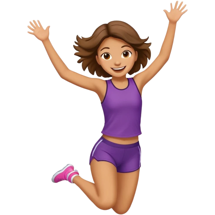 A girl jumping  emoji