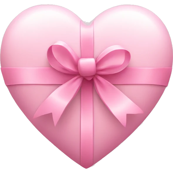 gift heart soft pink color  emoji