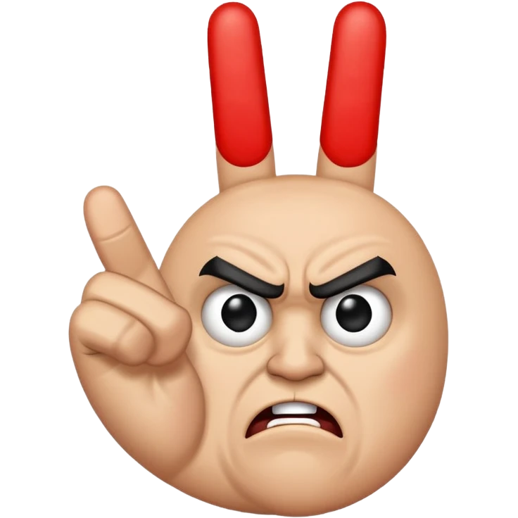 Angry middle finger emoji