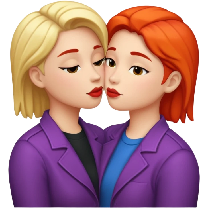 Lesbian kiss emoji