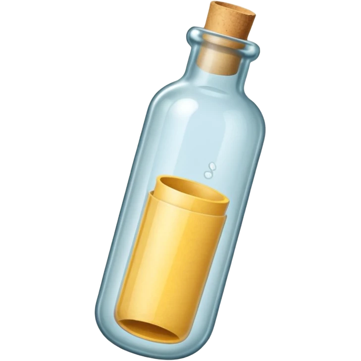 A Message Bottle, thin emoji